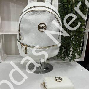 Combo Misako blanco cartera y mochila