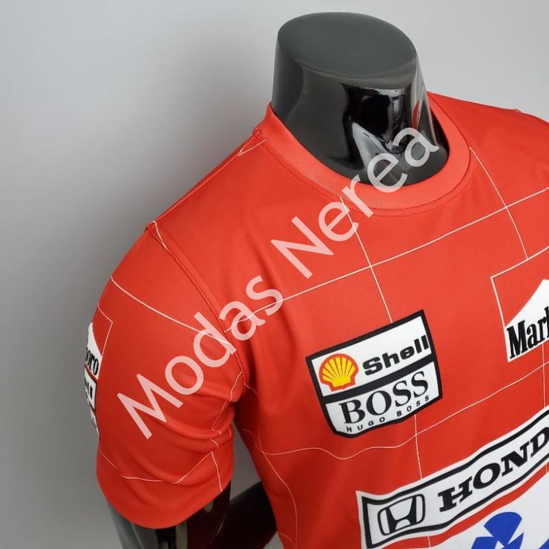 Camiseta F1 Ayrton Senna McLaren Honda Racing Team Retro 1991 - Imagen 7