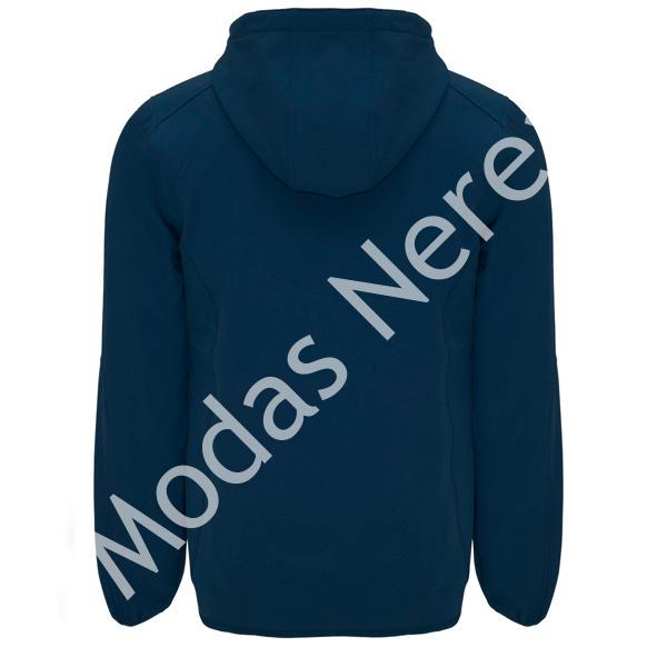 Chaqueta con capucha Azul Marino-Estilo Versátil